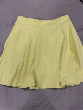 Women's Bright Yellow Flared Tennis Skirt